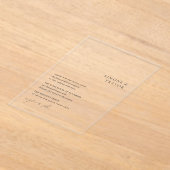 白黒をクモダンリ結婚ン アクリル招待状 (レイダウン)