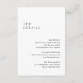 白黒をクモダンリ結婚ン エンクロージャーカード (正面)