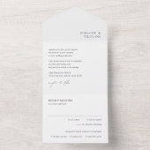 白黒をクモダンリ結婚ン オールインワン招待状 (内側)