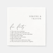 白黒をクモダンリ結婚ン スタンダードカクテルナプキン (正面)