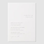 白黒をクモダンリ結婚ン ベラム紙招待状 (正面)