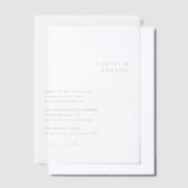 白黒をクモダンリ結婚ン ベラム紙招待状 (オフセット)