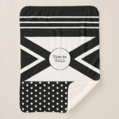 白黒を冷やす時間 シェルパブランケット (正面)