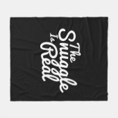 白黒を切り上げる フリースブランケット (正面(横))