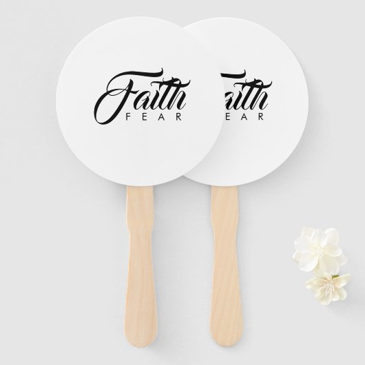 白黒を恐れる信仰 ハンドファン (正面&裏面)