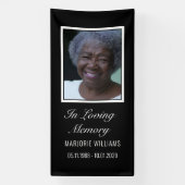 白黒を愛する写真墓カバー 横断幕 (縦)