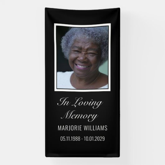 白黒を愛する写真墓カバー 横断幕 (縦)