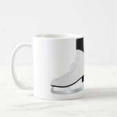 白黒アイススケート、姿スケートで滑る コーヒーマグカップ (左)