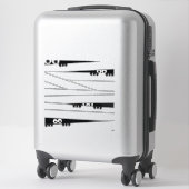 白黒アイピーキングミイラのハロウィーン シール (スーツケース)