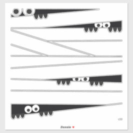 白黒アイピーキングミイラのハロウィーン シール