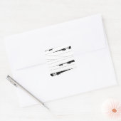 白黒アイピーキングミイラのハロウィーン スクエアシール (封筒)