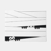 白黒アイピーキングミイラのハロウィーン ドアマット (正面)