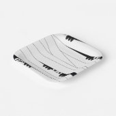 白黒アイピーキングミイラのハロウィーン ペーパープレート (傾斜あり)