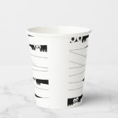 白黒アイピーキングミイラのハロウィーン 紙コップ (左)