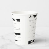 白黒アイピーキングミイラのハロウィーン 紙コップ (右)