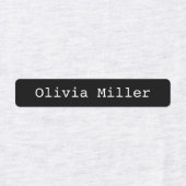 白黒アイロンの名前ラベル学校保育園 ラベル (デザイン1)