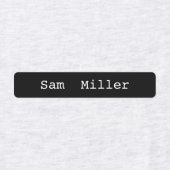 白黒アイロンの名前ラベル学校保育園 ラベル (デザイン2)