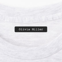 白黒アイロンの名前ラベル学校保育園