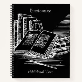 白黒アカデミアパーソナライズされた ノートブック