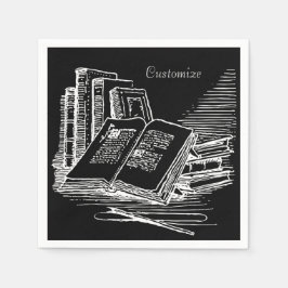 白黒アカデミア スタンダードカクテルナプキン