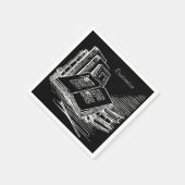 白黒アカデミア スタンダードカクテルナプキン (角)