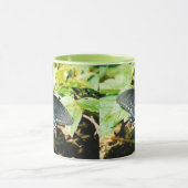 白黒アゲハチョウバタフライフォトマグス マグカップ (中央)