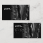 白黒アコーディオンの音楽業界カード 名刺 (正面/裏面)
