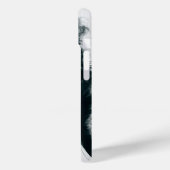 白黒アジアンレディポートレート赤い唇とガラス Case-Mate iPhoneケース (裏面 / 左)