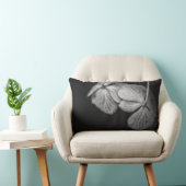 白黒アジサイの枕 ランバークッション (椅子)