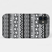 白黒アステカな種族パターン4 iPhoneの場合 Case-Mate iPhoneケース (裏面(横))