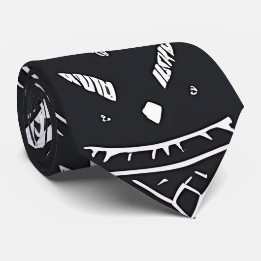 白黒アステカネックタイ ネクタイ (ロール)