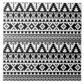 白黒アステカ模様 タイル (正面)