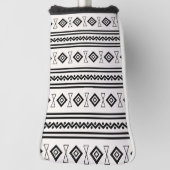 白黒アステカ ゴルフヘッドカバー (回転90)