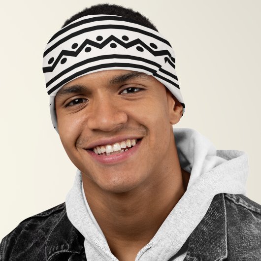 白黒アステカ タイヘッドバンド