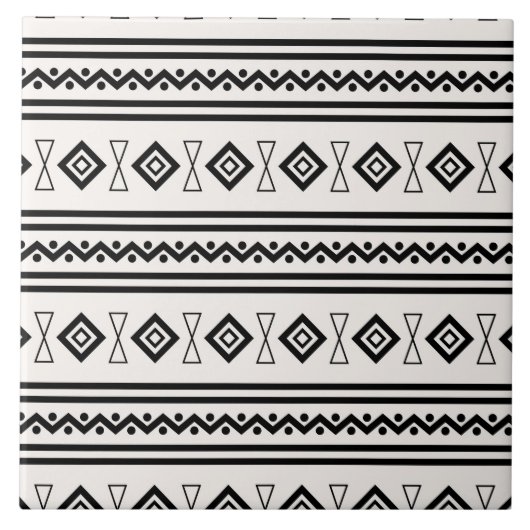 白黒アステカ タイル (正面)
