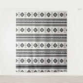 白黒アステカ タペストリー (正面)