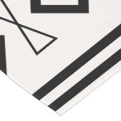 白黒アステカ ロングテーブルランナー (コーナー)