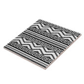 白黒アステック瓦模様セラミックタイル タイル (側面)