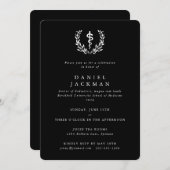 白黒アスレピオス医科学校卒業 招待状 (正面/裏面)