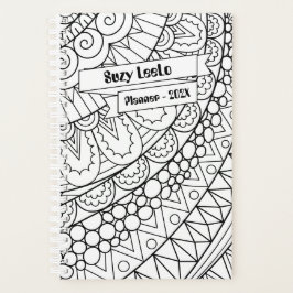 白黒アダルトカラーリングプランナー プランナー手帳