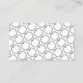 白黒アップルシンプルデザイン名刺 名刺 (裏面)