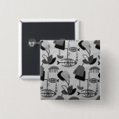 白黒アトミック模様ボタン 缶バッジ (正面&裏面)