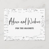 白黒アドバイスとウィッシュ数学大学院 エンクロージャーカード (正面)