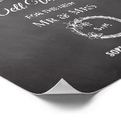 白黒アドバイスウェルウィッシュサインのポスター ポスター (角)