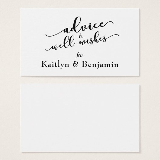 白黒アドバイス&ウェルウィーズ結婚ズ (正面&裏面)