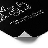 白黒アドバイス(Grad Sign) ポスター (角)