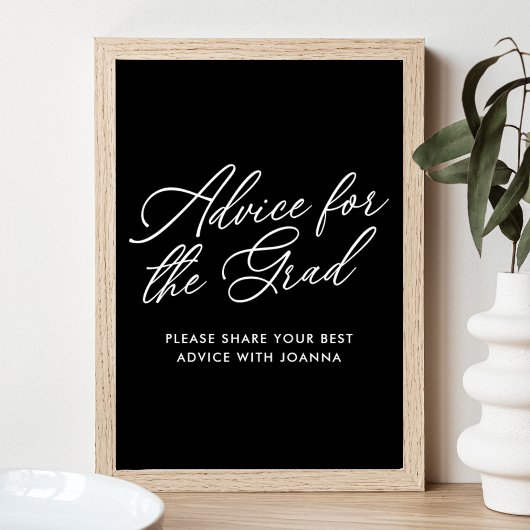 白黒アドバイス(Grad Sign) ポスター