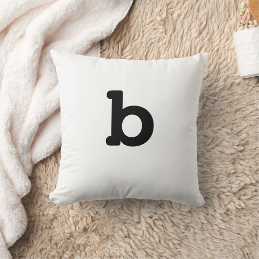 白黒アナグラムの枕小文字b クッション (ブランケット)
