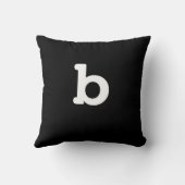 白黒アナグラムの枕小文字b クッション (裏面)