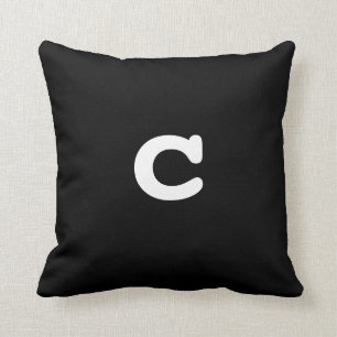 白黒アナグラムの枕小文字c クッション